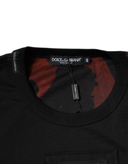 Dolce &amp; Gabbana Mehrfarbiges Camouflage-T-Shirt mit Rundhalsausschnitt