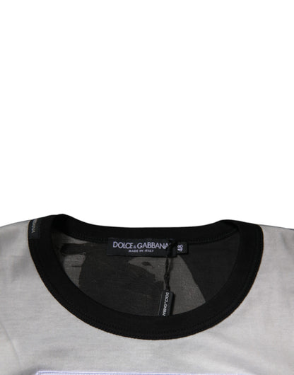 Dolce &amp; Gabbana Mehrfarbiges Camouflage-T-Shirt mit Rundhalsausschnitt