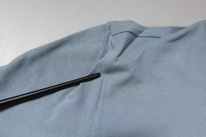 Dolce &amp; Gabbana Blaues Poloshirt aus Baumwolle mit Knopfleiste für Herren