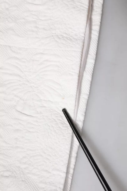 Dolce &amp; Gabbana – Minikleid aus Jacquardbrokat mit weißen Kristallen