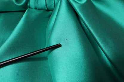 Alberta Ferretti – Ärmelloses Lagenkleid aus Satin-Polyester mit V-Ausschnitt in Grün