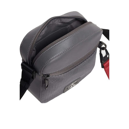 Calvin Klein Jeans – Graue Messenger-Tasche aus recyceltem Polyester