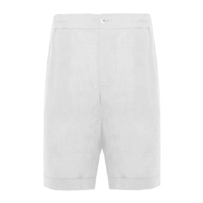 Alpha Studio – Weiße Leinenshorts