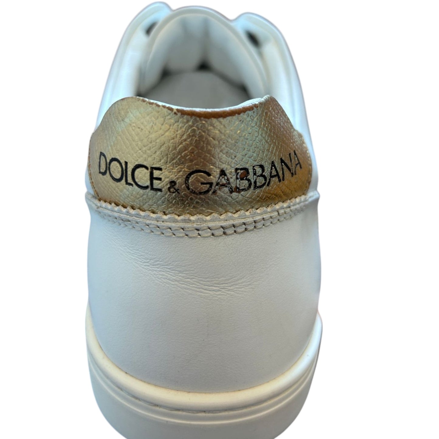 Dolce &amp; Gabbana – Weiße Sneakers aus Leder mit Herzverzierung
