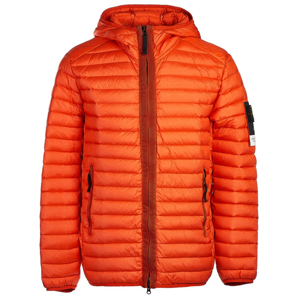 Stone Island Orange Nylon Herrenjacke