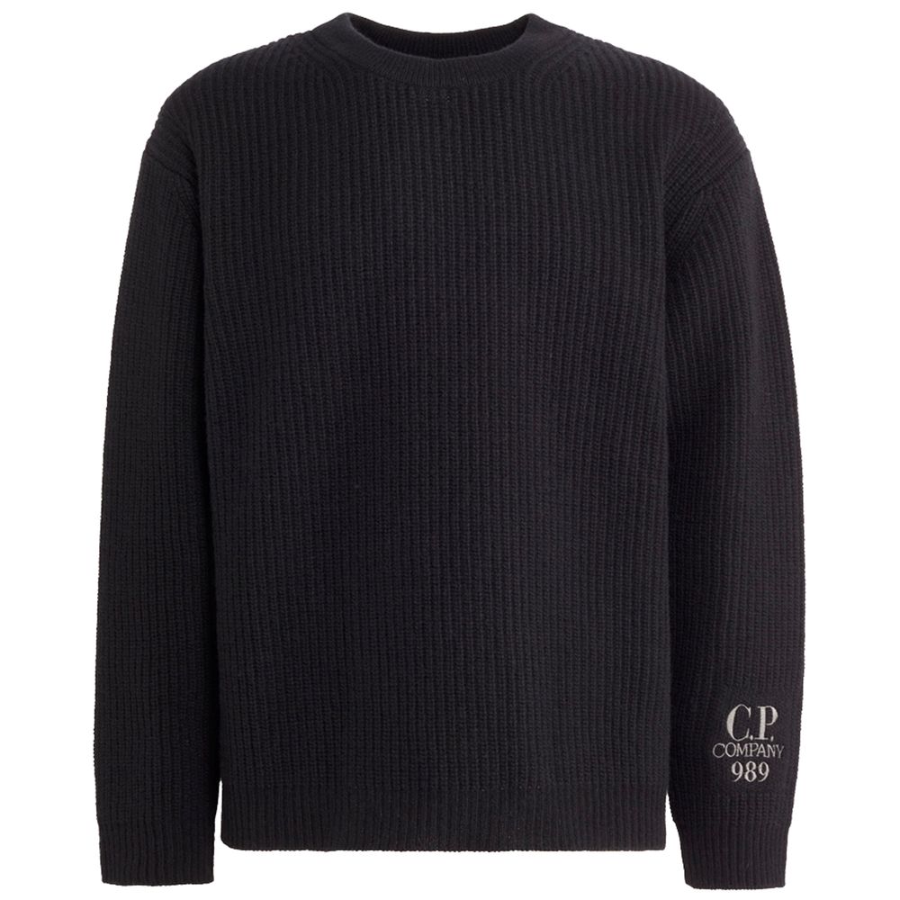 CP Company Schwarzer Wollpullover für Herren