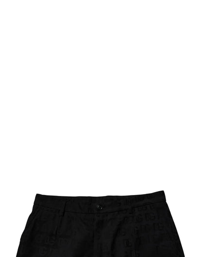 Dolce &amp; Gabbana – Lässige Chino-Shorts aus Baumwolle mit mittlerer Taille in Schwarz