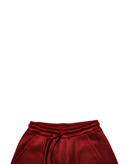 Dolce &amp; Gabbana – Bermudashorts aus kastanienbraunem Viskose-Nylon mit mittlerer Taille