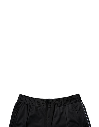 Dolce &amp; Gabbana – Schwarze Bermudashorts aus Polyester mit mittlerer Taille für Herren
