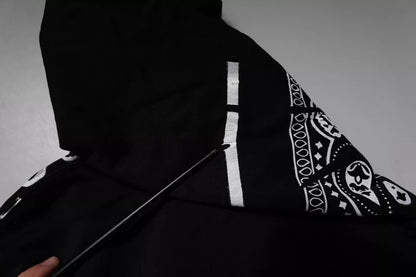 Dolce &amp; Gabbana Schwarzer Bandana-Kapuzenpullover für Herren