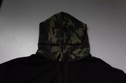 Dolce &amp; Gabbana Schwarzer Camouflage-Kapuzenpullover