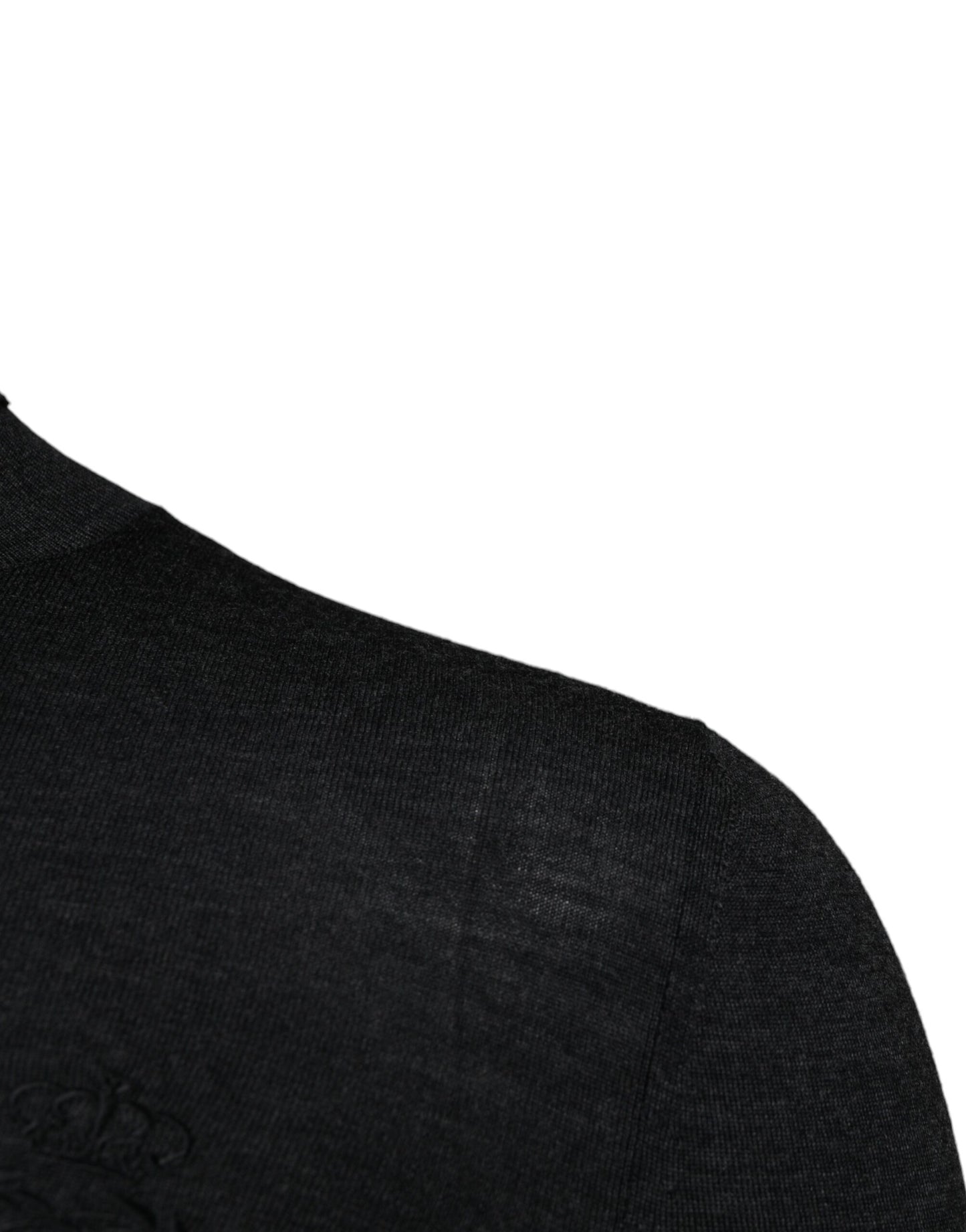 Dolce &amp; Gabbana – Schwarzer Rollkragenpullover aus Wolle