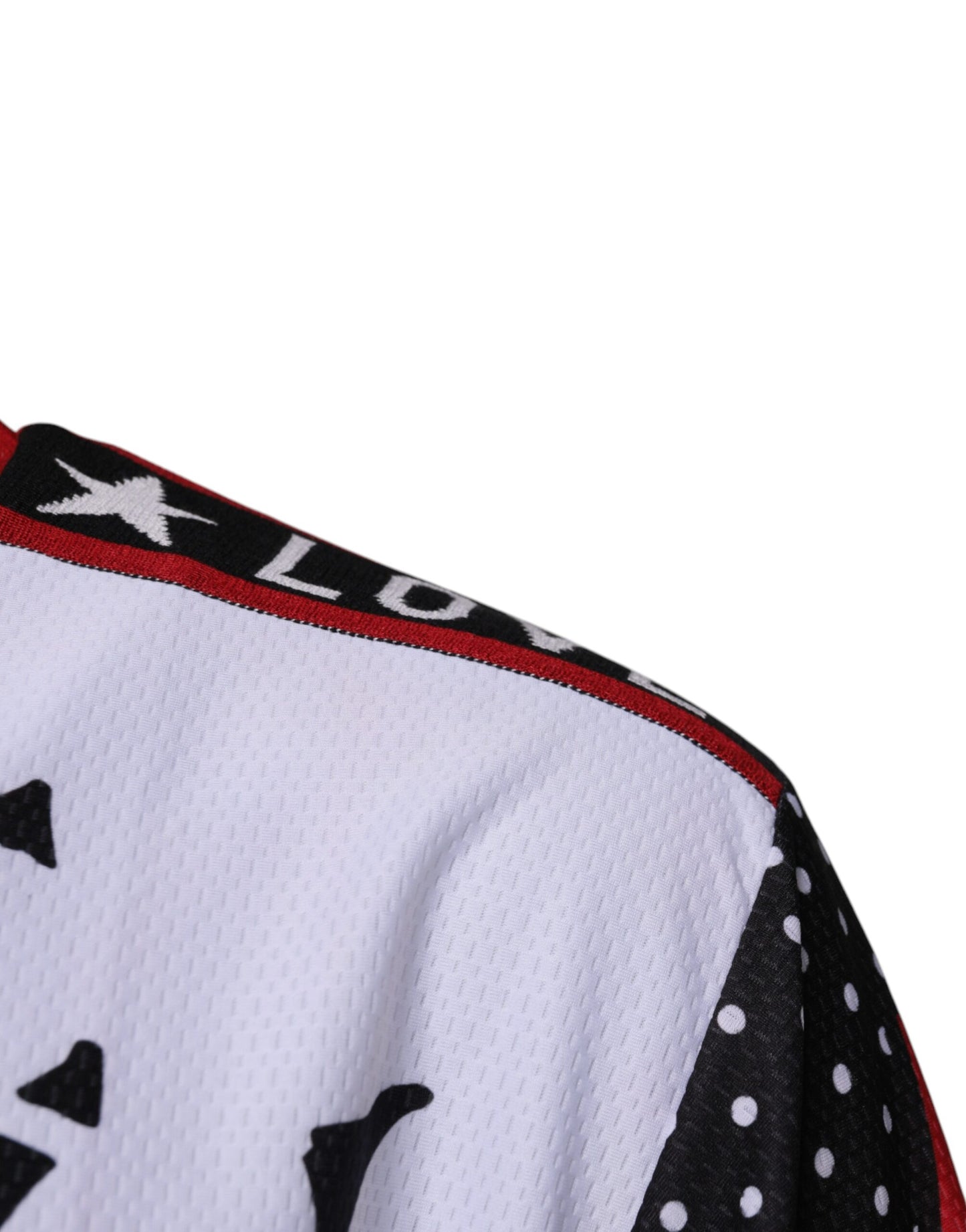 Dolce &amp; Gabbana – Mehrfarbiges T-Shirt mit Reißverschlusskragen und King-Panda-Print