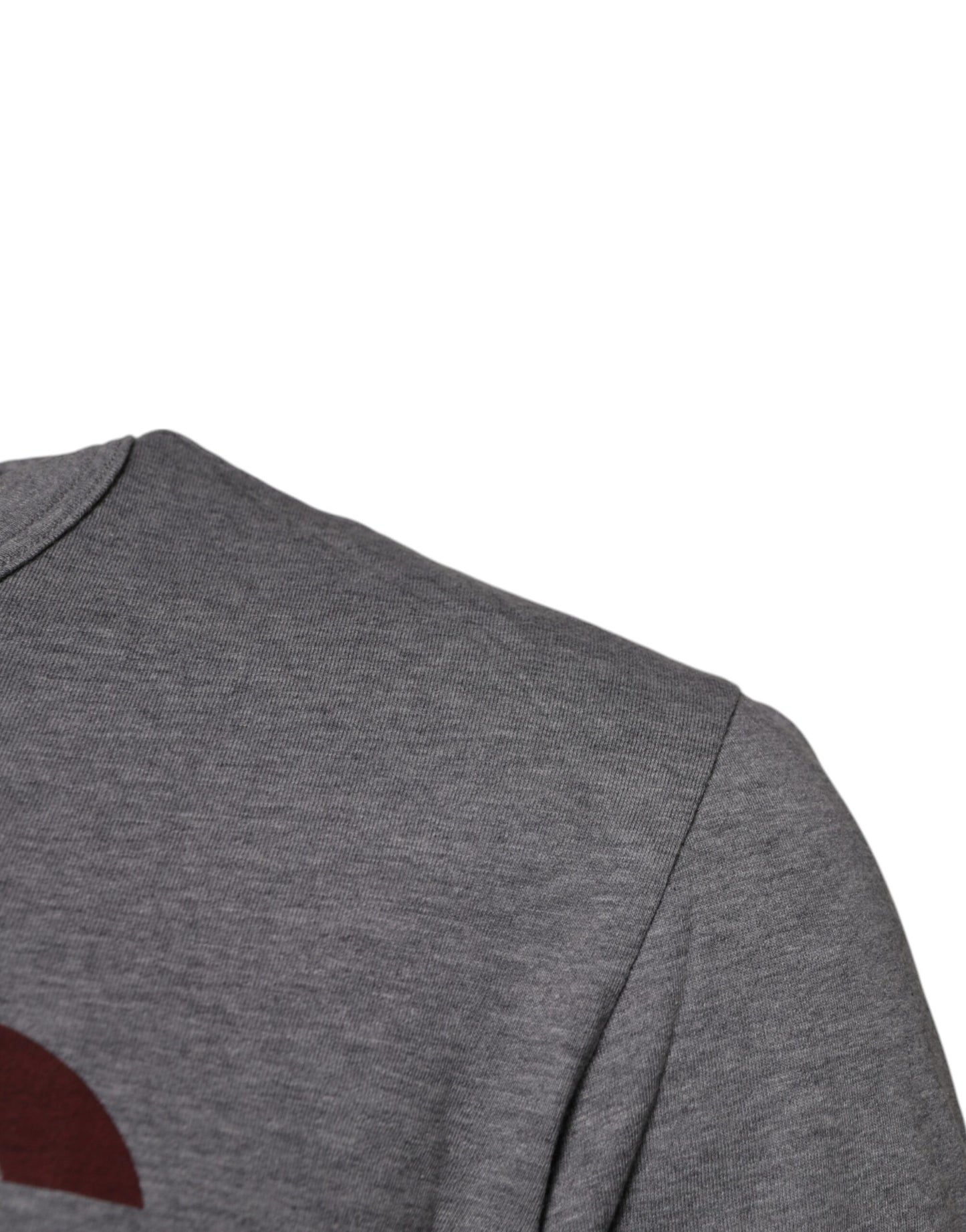 Dolce &amp; Gabbana Graues Herren-T-Shirt aus Baumwolle mit Rundhalsausschnitt und Logo-Print