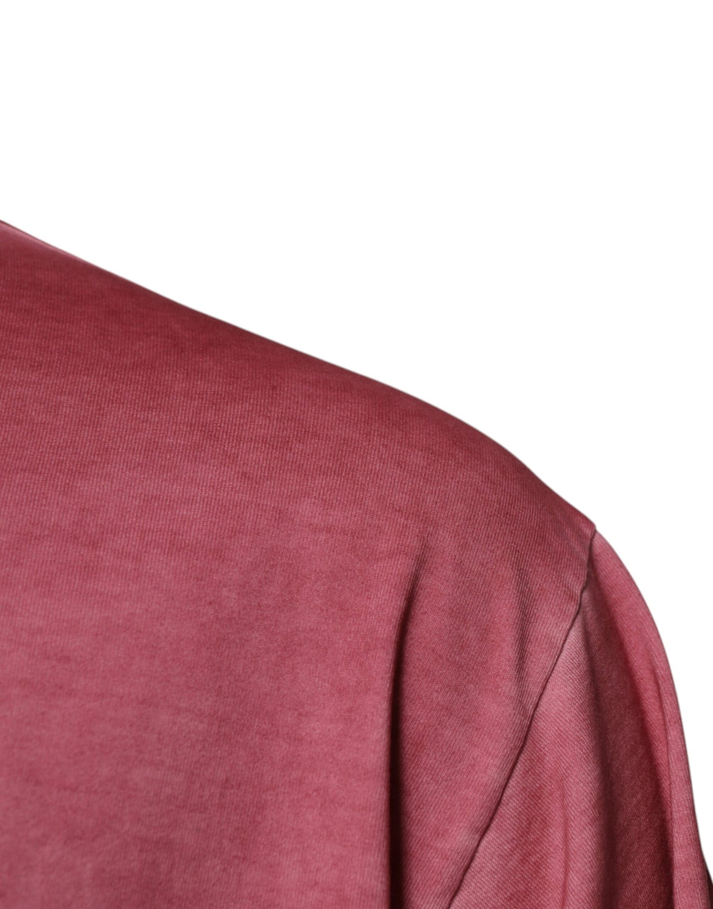 Dolce &amp; Gabbana – Rosafarbenes Baumwoll-T-Shirt mit Rundhalsausschnitt und Logo-Print