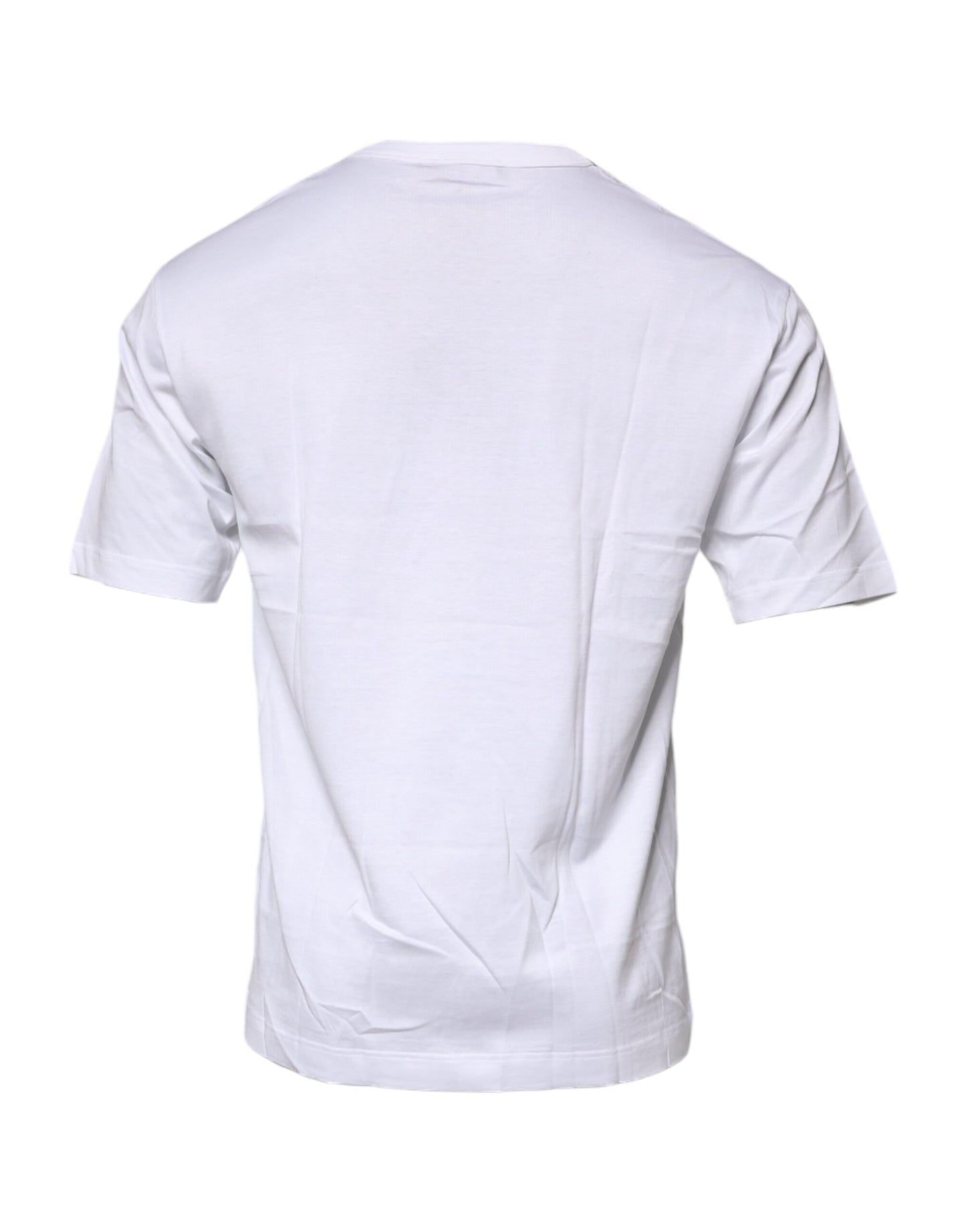 Dolce &amp; Gabbana – Weißes Baumwoll-T-Shirt mit Rundhalsausschnitt und Blumendruck