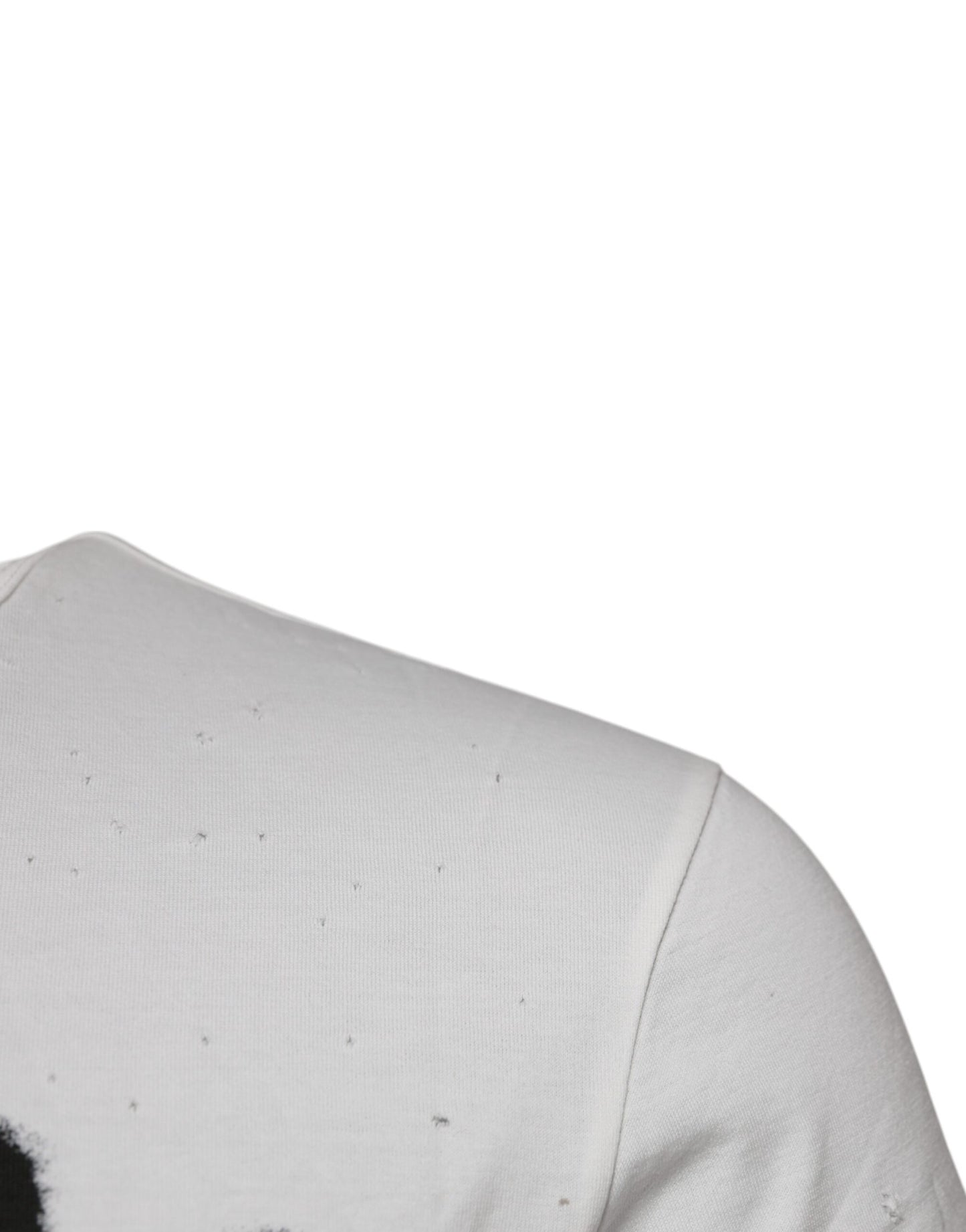 Dolce &amp; Gabbana – Weißes Baumwoll-T-Shirt mit Rundhalsausschnitt und grafischem Print