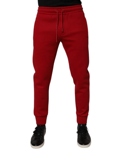 Dolce &amp; Gabbana Rote Jogginghose aus Baumwolle