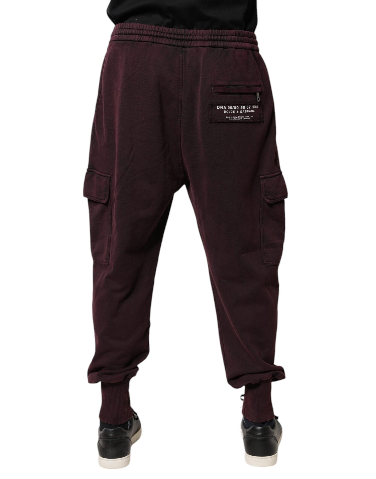 Dolce &amp; Gabbana Cargo-Jogginghose aus Baumwolle in Dunkelviolett