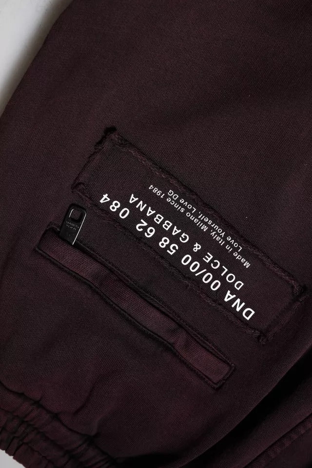 Dolce &amp; Gabbana Cargo-Jogginghose aus Baumwolle in Dunkelviolett