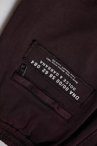 Dolce &amp; Gabbana Cargo-Jogginghose aus Baumwolle in Dunkelviolett