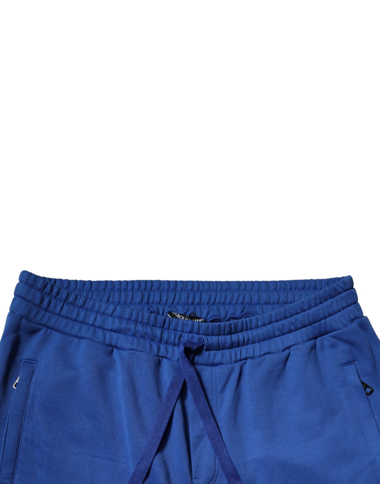Dolce &amp; Gabbana – Blaue Jogginghose aus Baumwolle mit mittlerer Taille