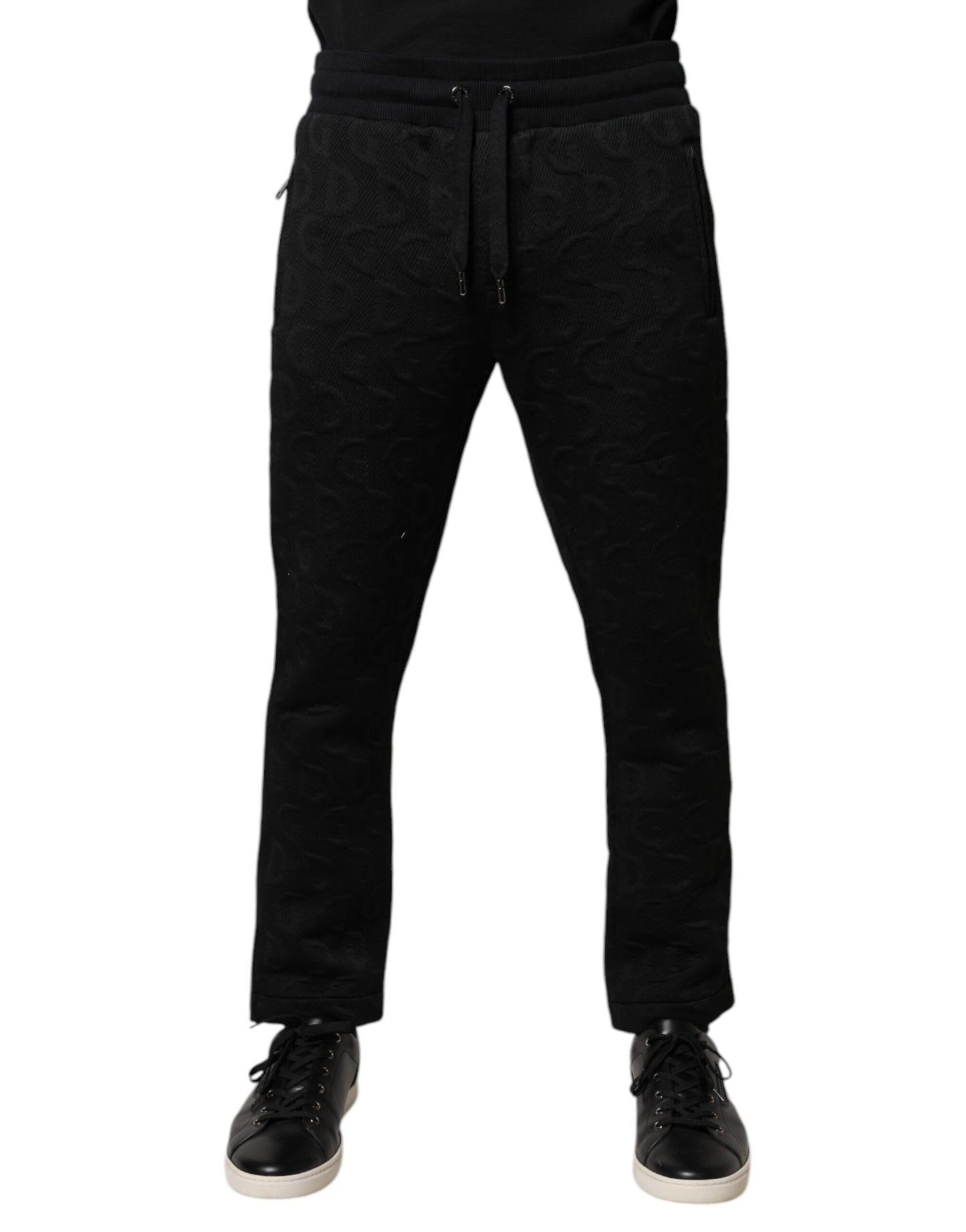 Dolce &amp; Gabbana – Schwarze Jogginghose mit Logo-Monogramm