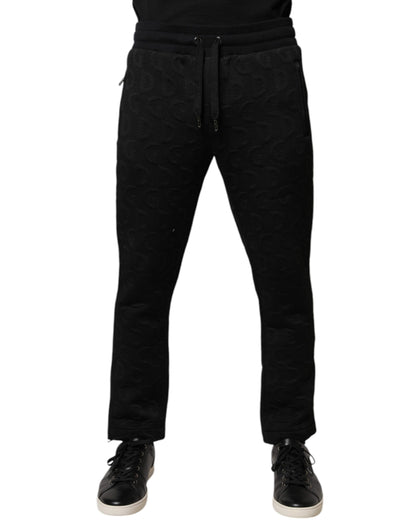 Dolce &amp; Gabbana – Schwarze Jogginghose mit Logo-Monogramm