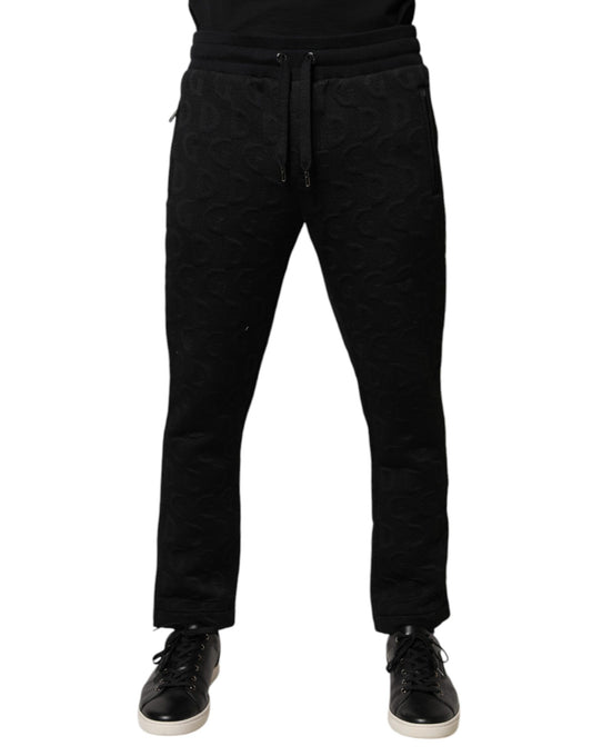 Dolce &amp; Gabbana – Schwarze Jogginghose mit Logo-Monogramm