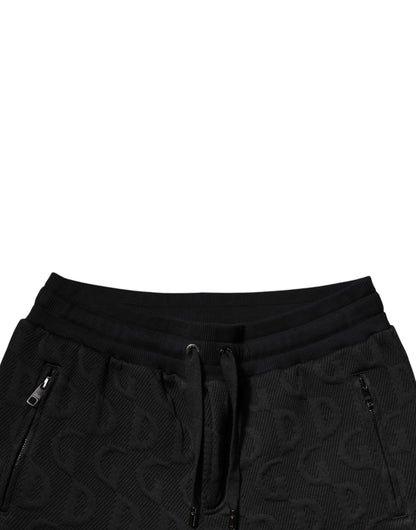 Dolce &amp; Gabbana – Schwarze Jogginghose mit Logo-Monogramm
