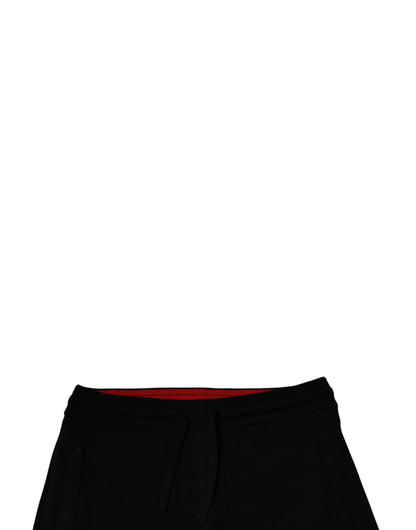 Dolce &amp; Gabbana – Schwarze Jogginghose aus Wolle mit mittlerer Taille