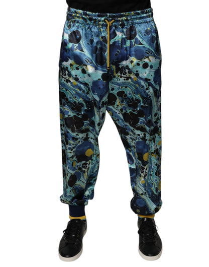 Dolce &amp; Gabbana – Jogginghose mit mehrfarbigem Marmor-Print für Herren