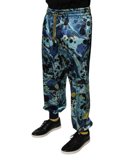Dolce &amp; Gabbana – Jogginghose mit mehrfarbigem Marmor-Print für Herren