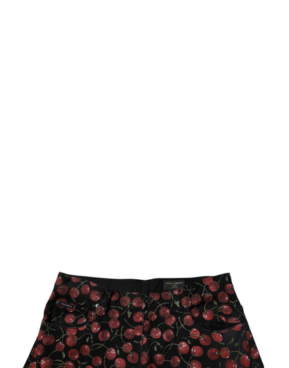 Dolce &amp; Gabbana Schwarze, kirschrote, gerade geschnittene Jeans aus Baumwolle für Herren