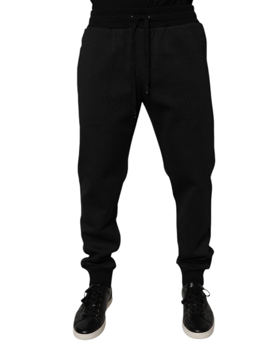 Dolce &amp; Gabbana Schwarze Polyester-Jogginghose für Herren
