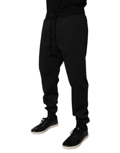 Dolce &amp; Gabbana Schwarze Polyester-Jogginghose für Herren