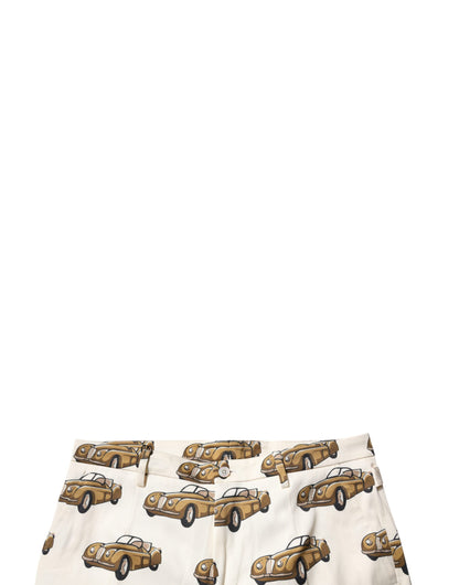 Dolce &amp; Gabbana Off White Cars Skinny Jeans aus Baumwolle für Herren