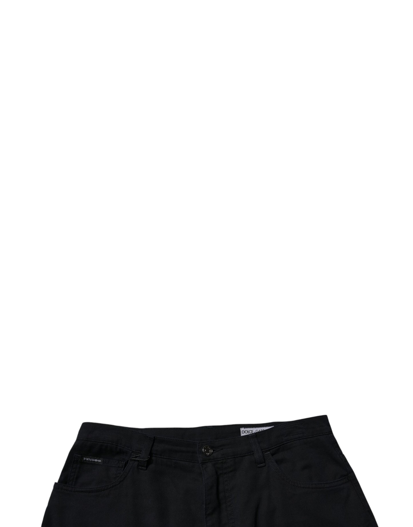 Dolce &amp; Gabbana Dunkelblaue, lockere Herren-Jeans aus Baumwollstretch