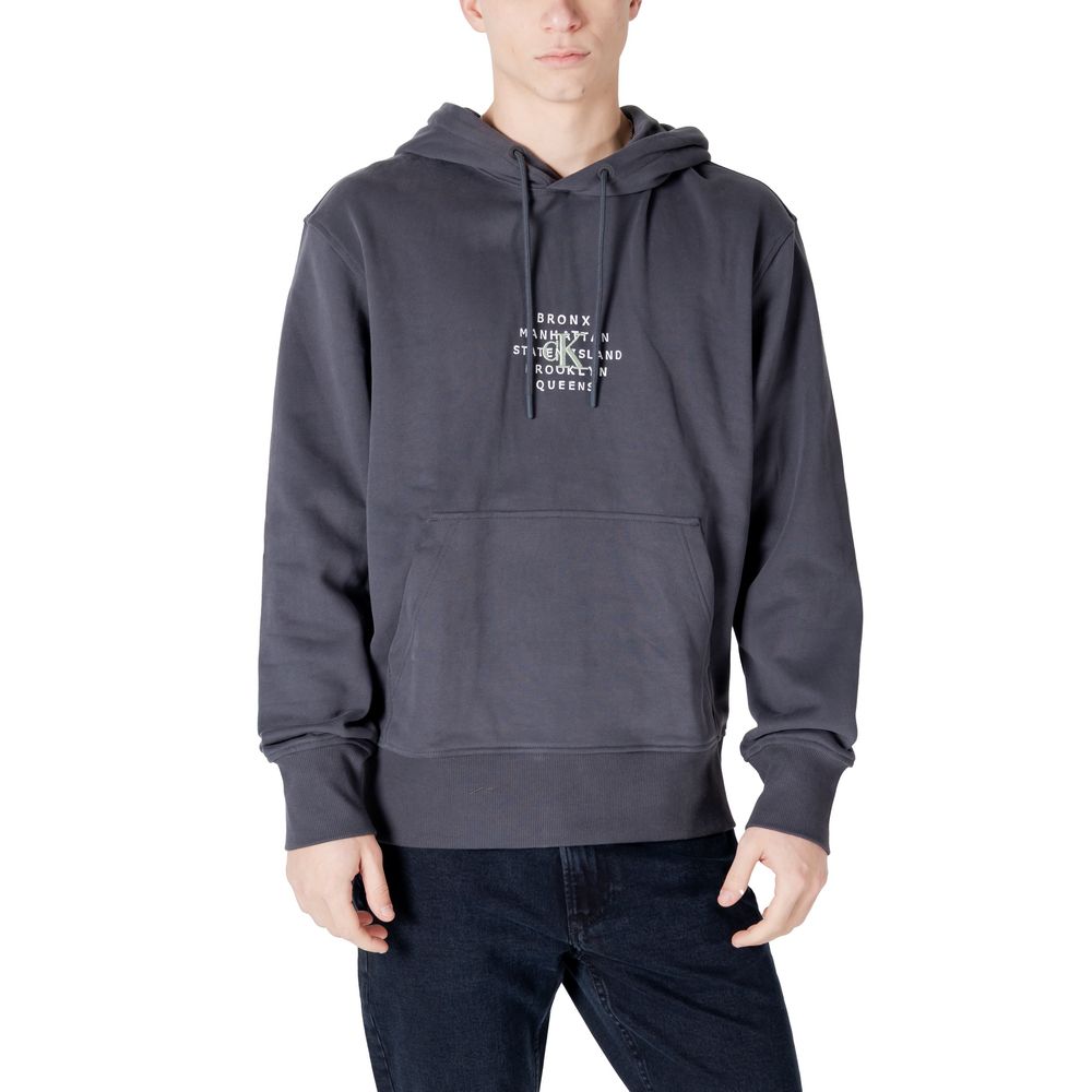 Calvin Klein Jeans – Grauer Kapuzenpullover aus Baumwolle