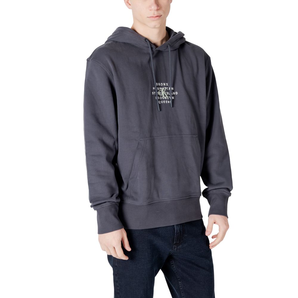 Calvin Klein Jeans – Grauer Kapuzenpullover aus Baumwolle