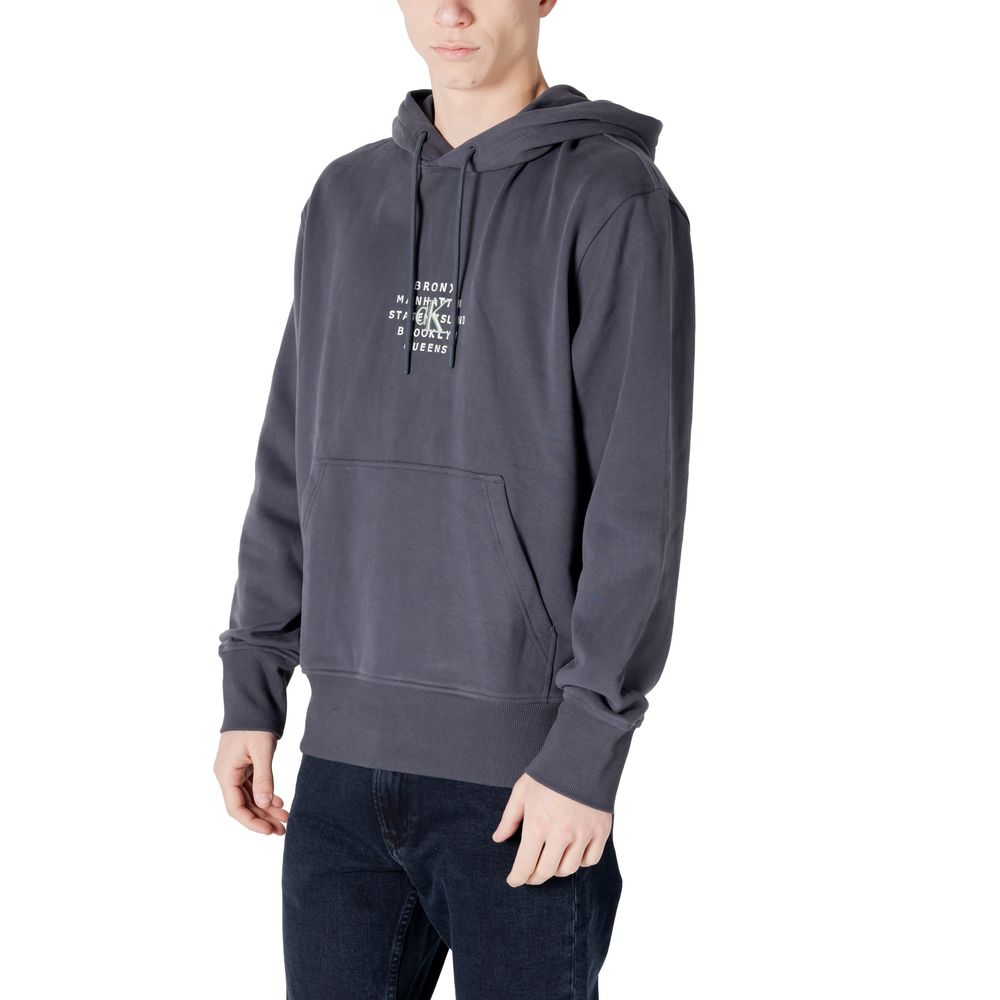 Calvin Klein Jeans – Grauer Kapuzenpullover aus Baumwolle