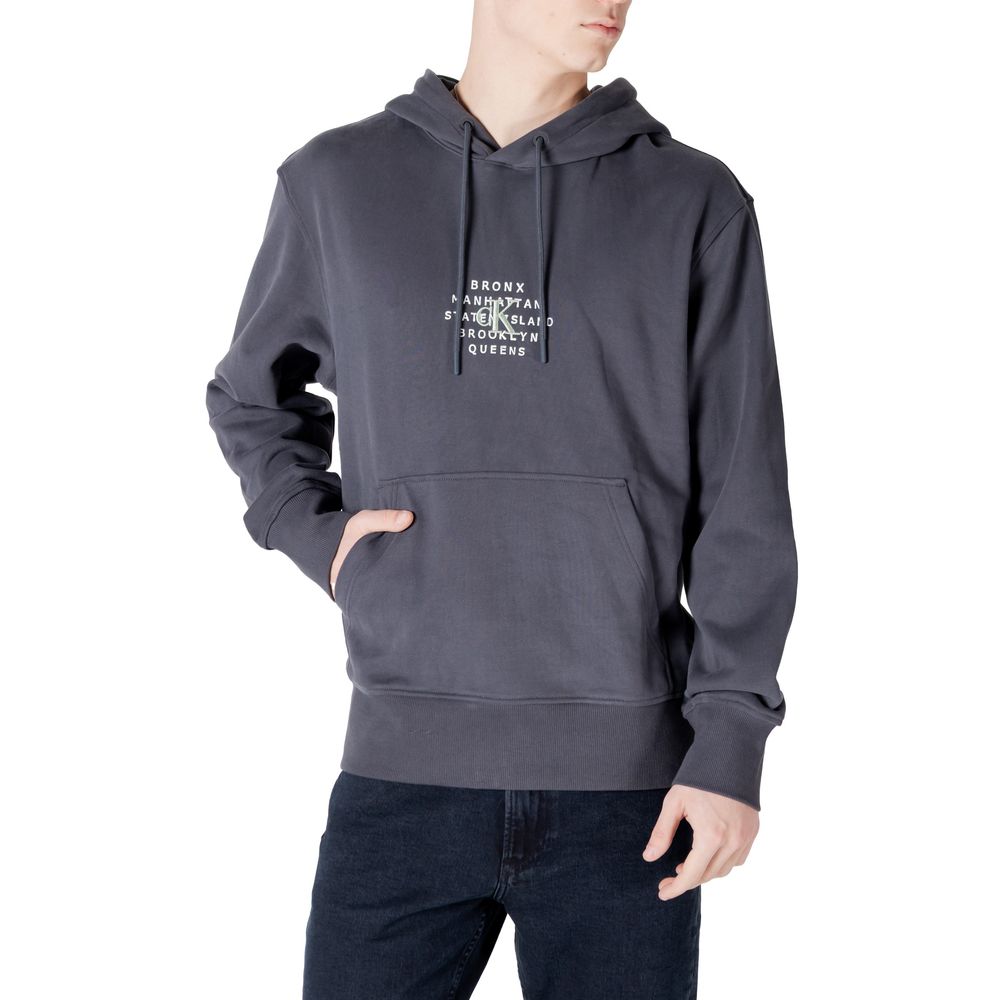 Calvin Klein Jeans – Grauer Kapuzenpullover aus Baumwolle