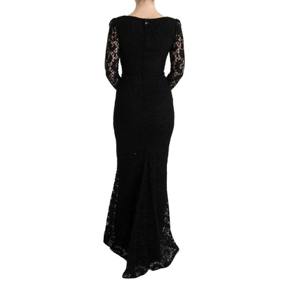Schwarzes Cocktailkleid aus Baumwolle von Dolce &amp; Gabbana