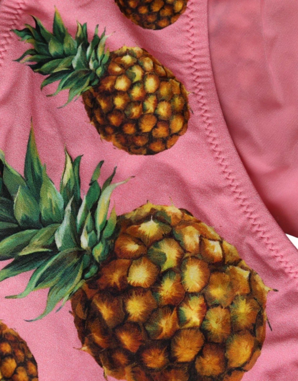 Dolce &amp; Gabbana Pink Ananas Badeanzug Bikini Bottom Bademode