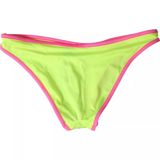Dolce &amp; Gabbana Gelb Rosa Nylon Bademode Bottom Beachwear Bikini
