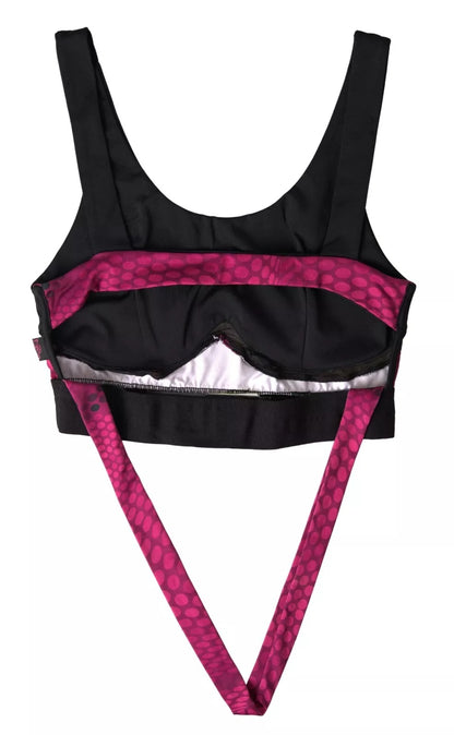 Plein Sport Black Fuchsia Logo Athlete Hannah Bra Underwear