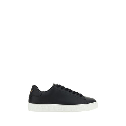 Versace Schwarze Gummi-Sneaker mit niedrigem Schaft
