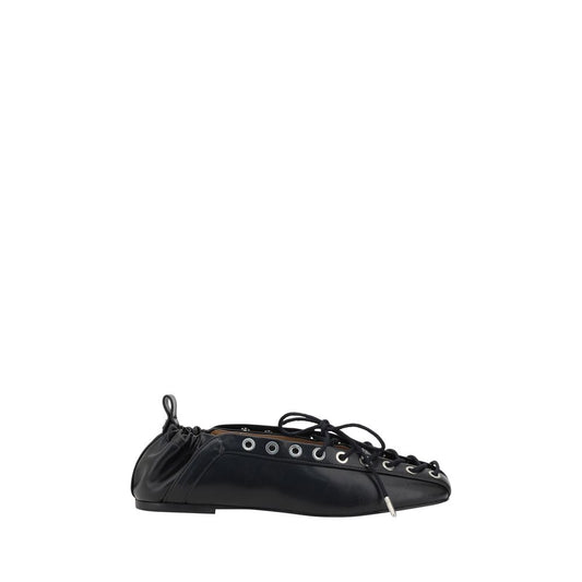 Ganni Schwarze Ballerinas aus Polyester