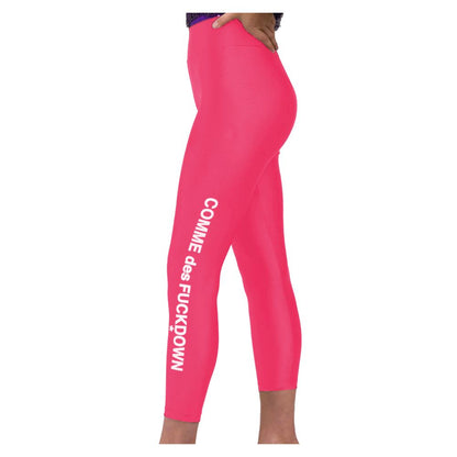 Comme Des Fuckdown Pink Nylon Damen Leggings