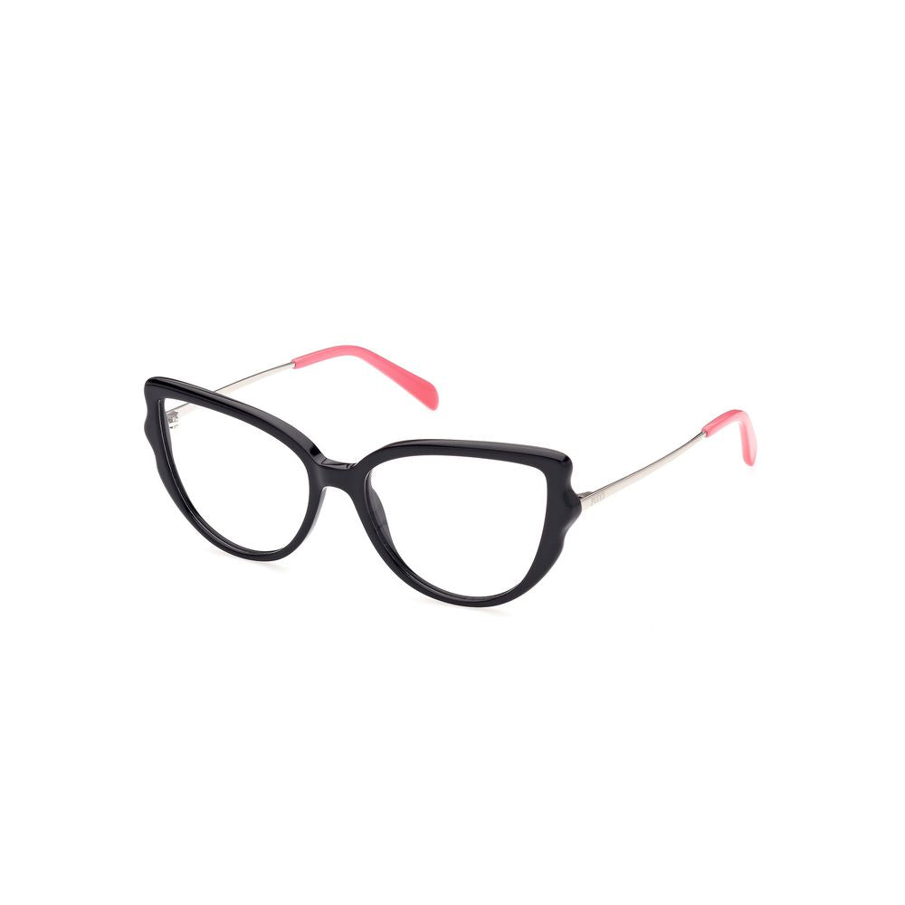 Emilio Pucci Schwarze Acetat-Brille (Gestell)